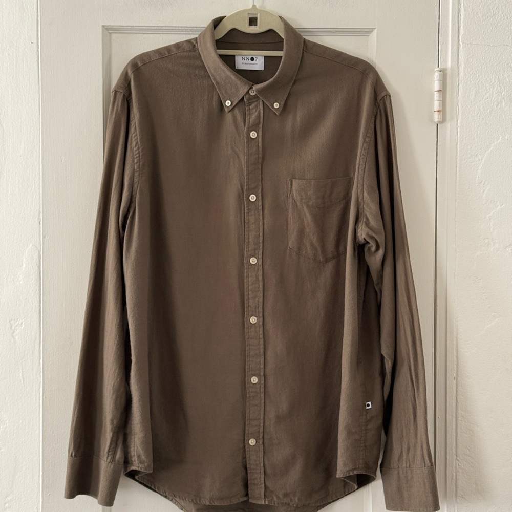 NN07 Men's Green Button-Down Levon Shirt 5159